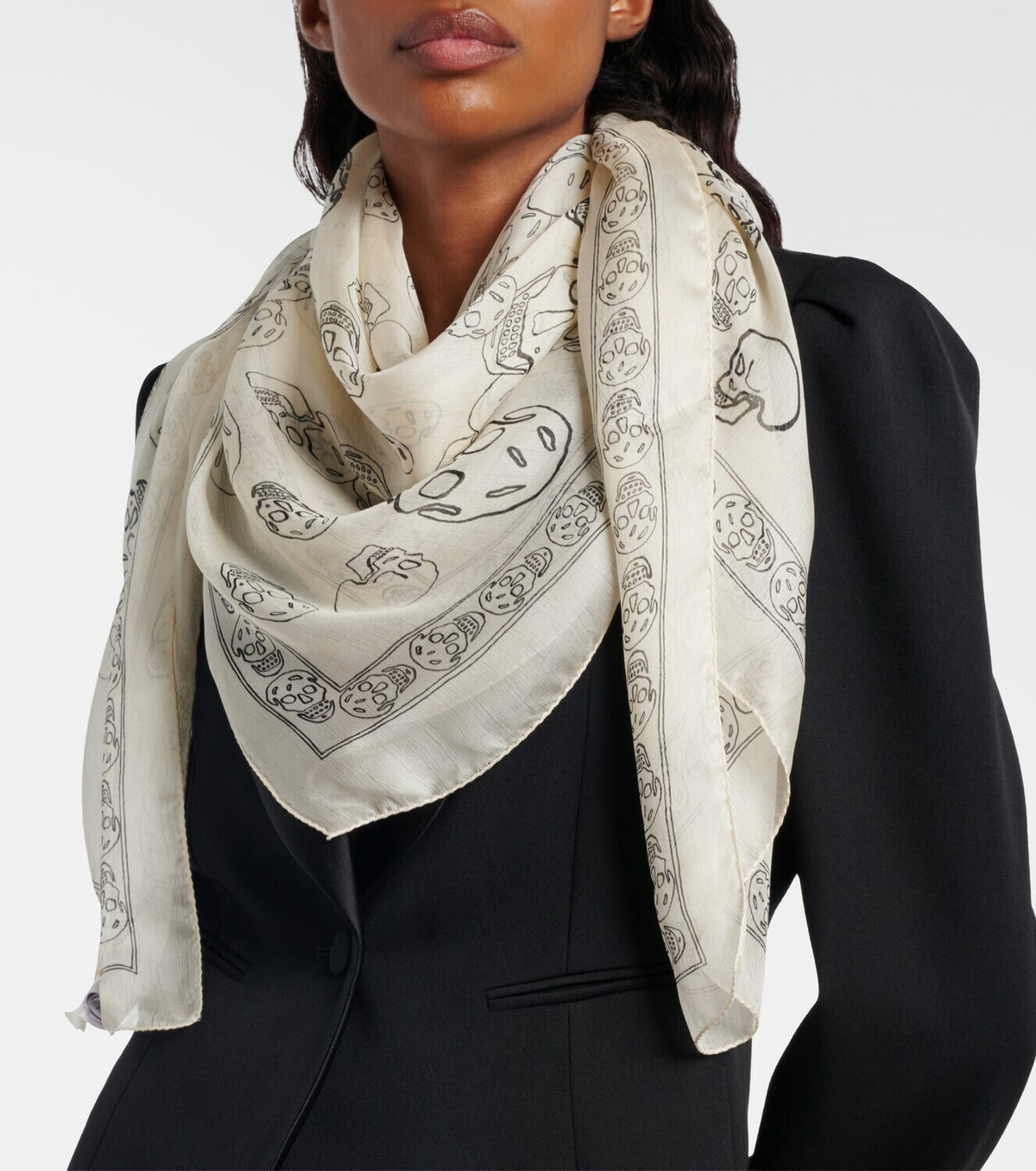 McQueen Printed silk scarf Alexander McQueen
