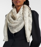 McQueen Printed silk scarf