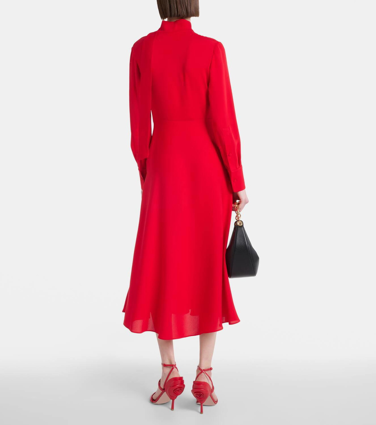 valentino tie neck dress
