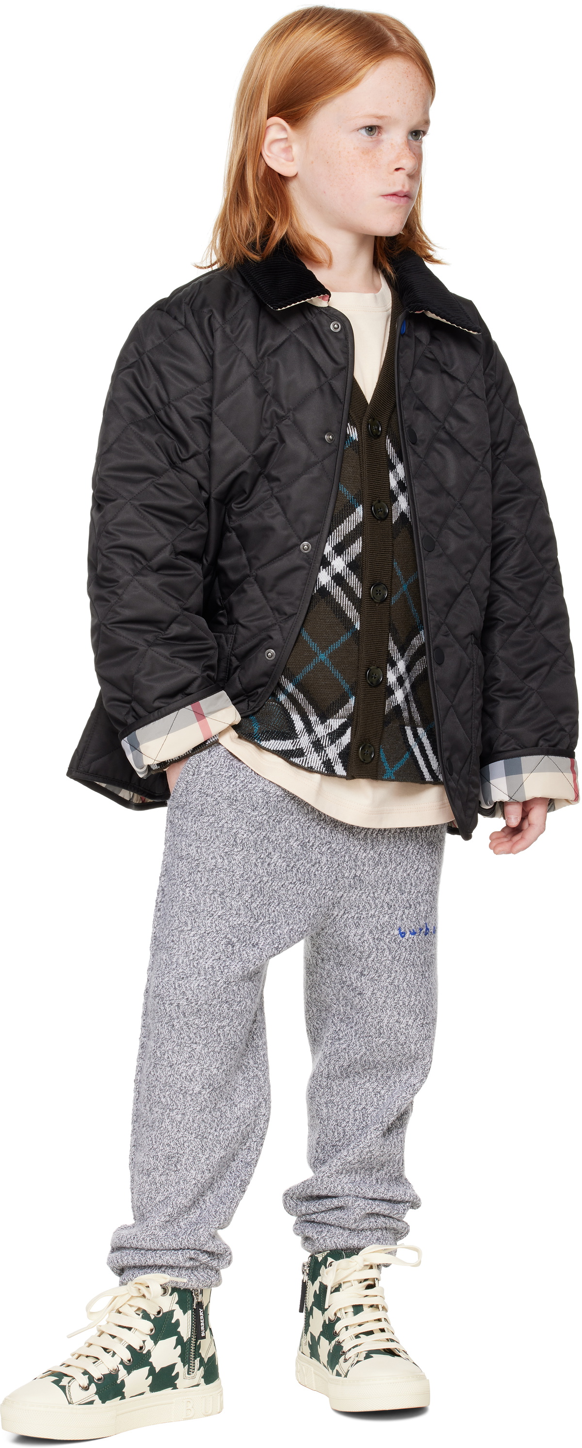 Burberry Kids Black Quilted Jacket