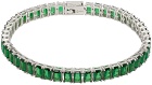 Hatton Labs Silver & Green Classic Tennis Bracelet
