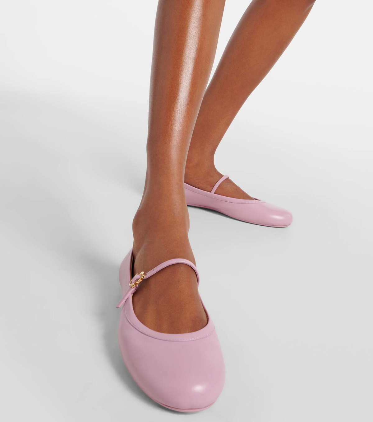 Gianvito Rossi Carla leather Mary Jane flats Gianvito Rossi