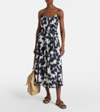 Velvet Floral cotton voile midi dress