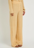 Guest In Residence Everywear Wide-leg Cashmere and Linen-blend Trousers Yellow