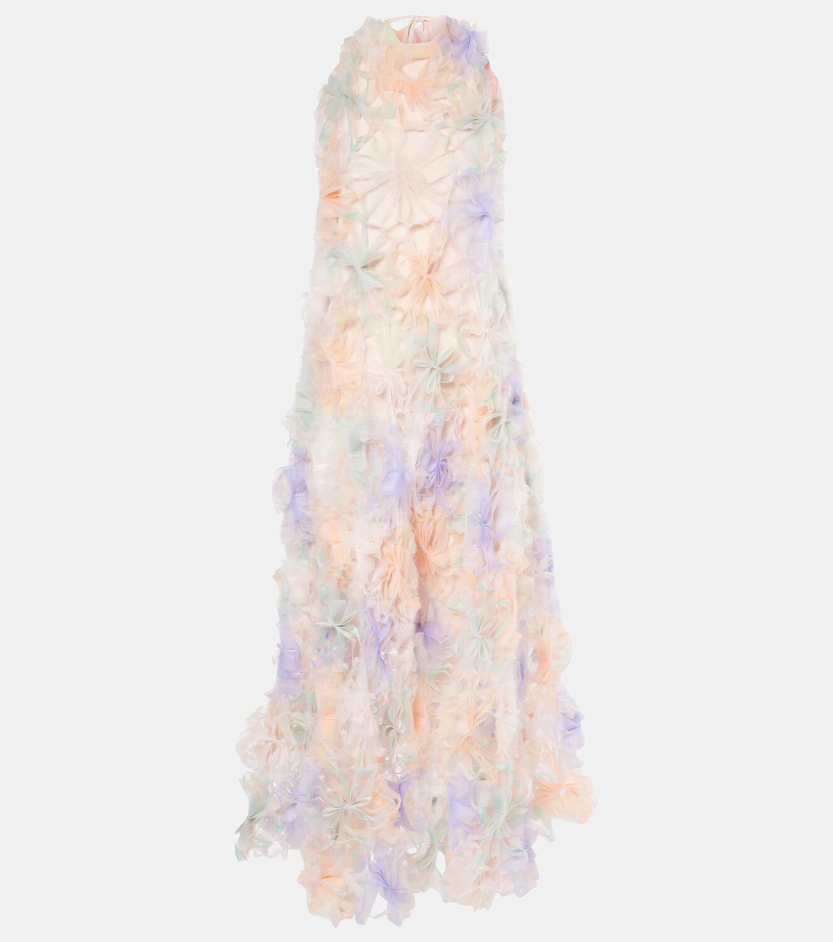 Susan Fang Air-Whirl floral-appliqu maxi dress Susan Fang