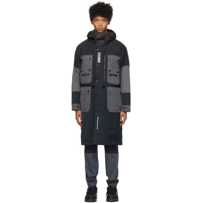 Photo: Colmar by White Mountaineering Black and Grey Down Pockets Coat