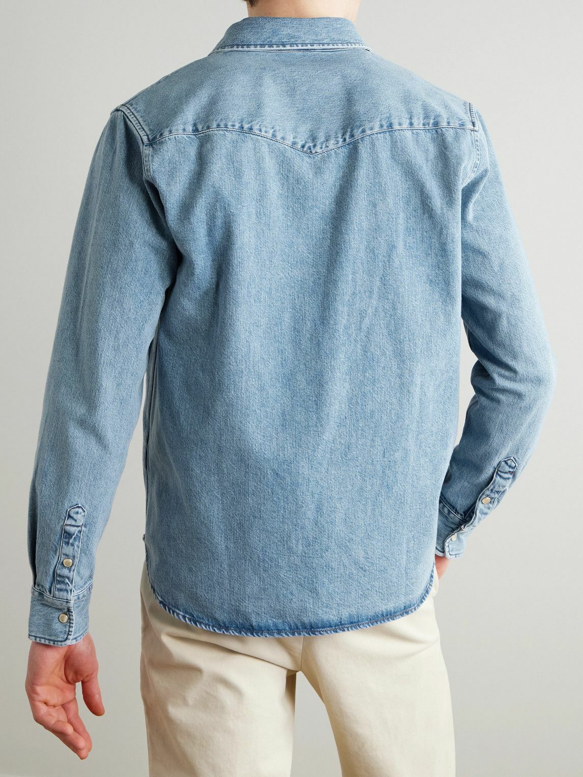 Mr P. - Denim Western Shirt - Blue