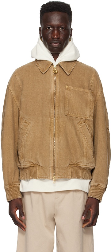 Photo: Solid Homme Brown Faded Denim Jacket