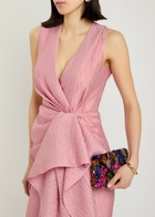 Roksanda Esra Cascading Cloqué Midi Dress Pink