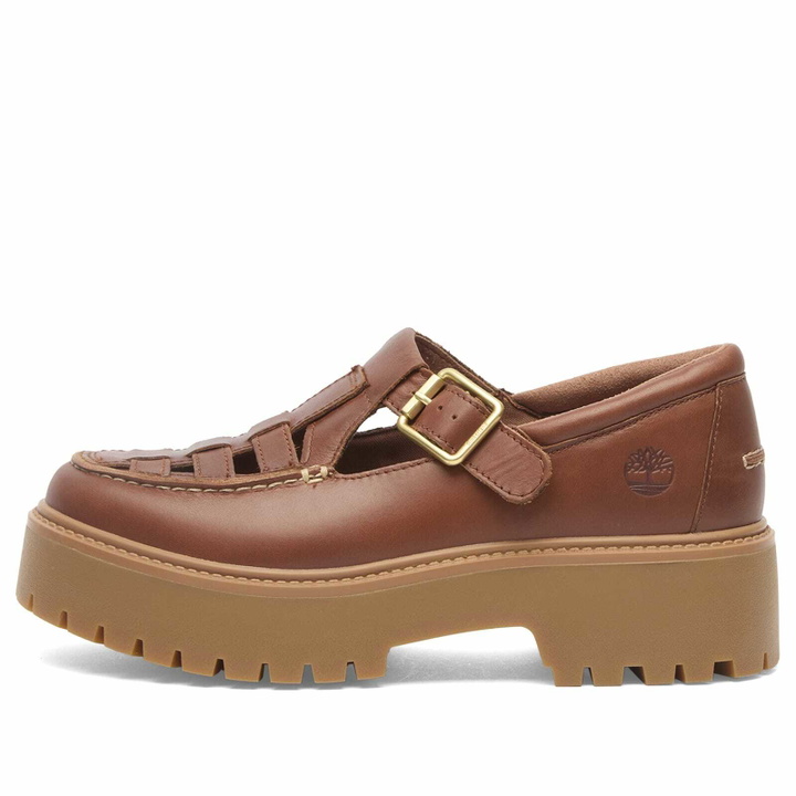 Photo: Timberland Women's Stone Street Buckle Shoe in Rust Full Grain