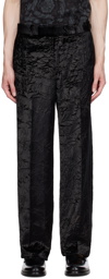 Versace Black Straight-Leg Trousers