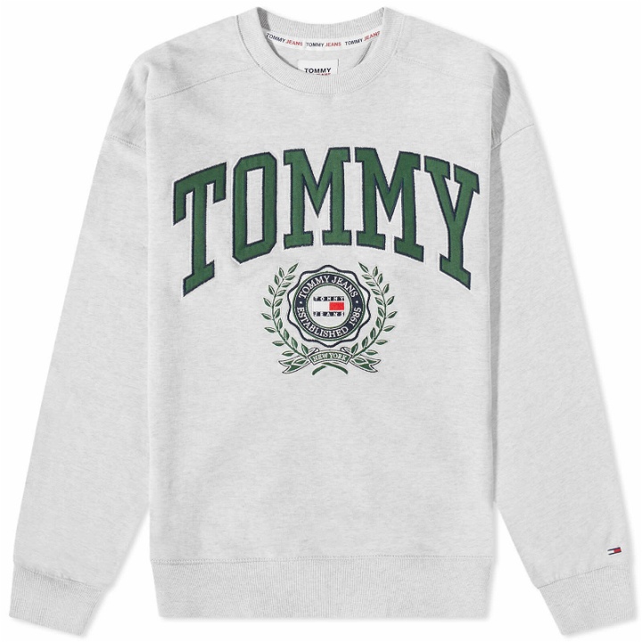 Photo: Tommy Jeans Men's Boxy College Crew Sweat in Silver Grey