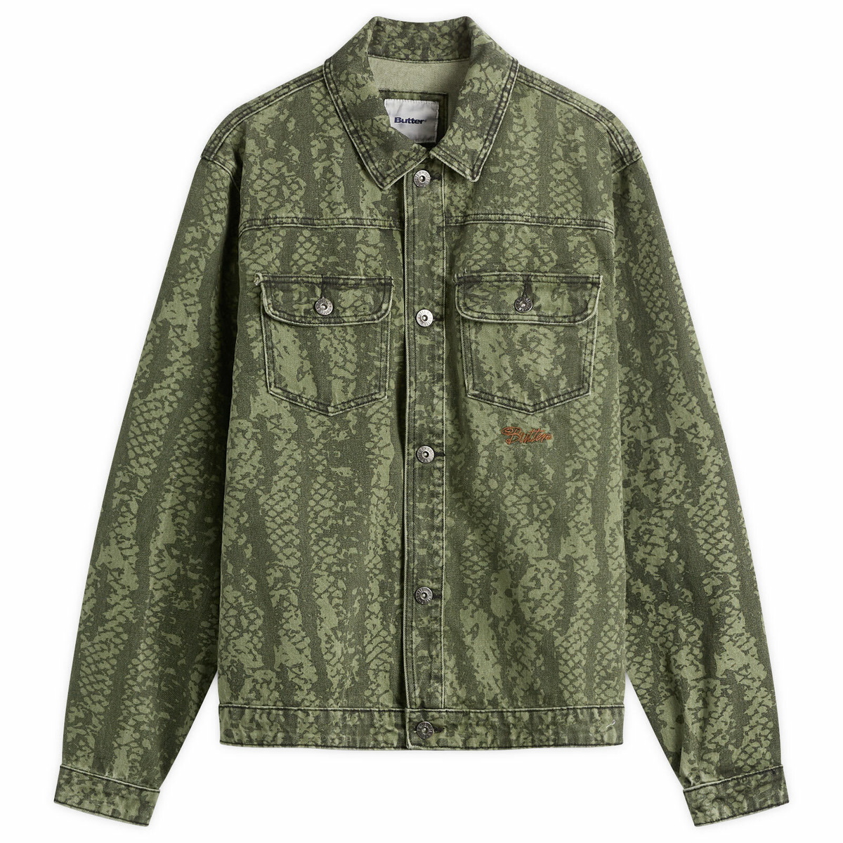 Butter Goods Men's Garage Denim Jacket in Lowland Camo