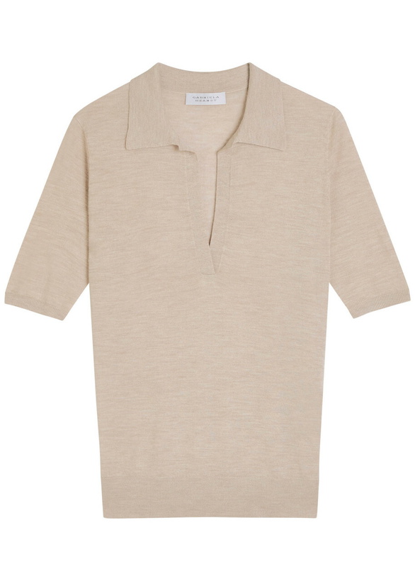 Photo: Gabriela Hearst Frank Cashmere and Silk-blend Polo Beige