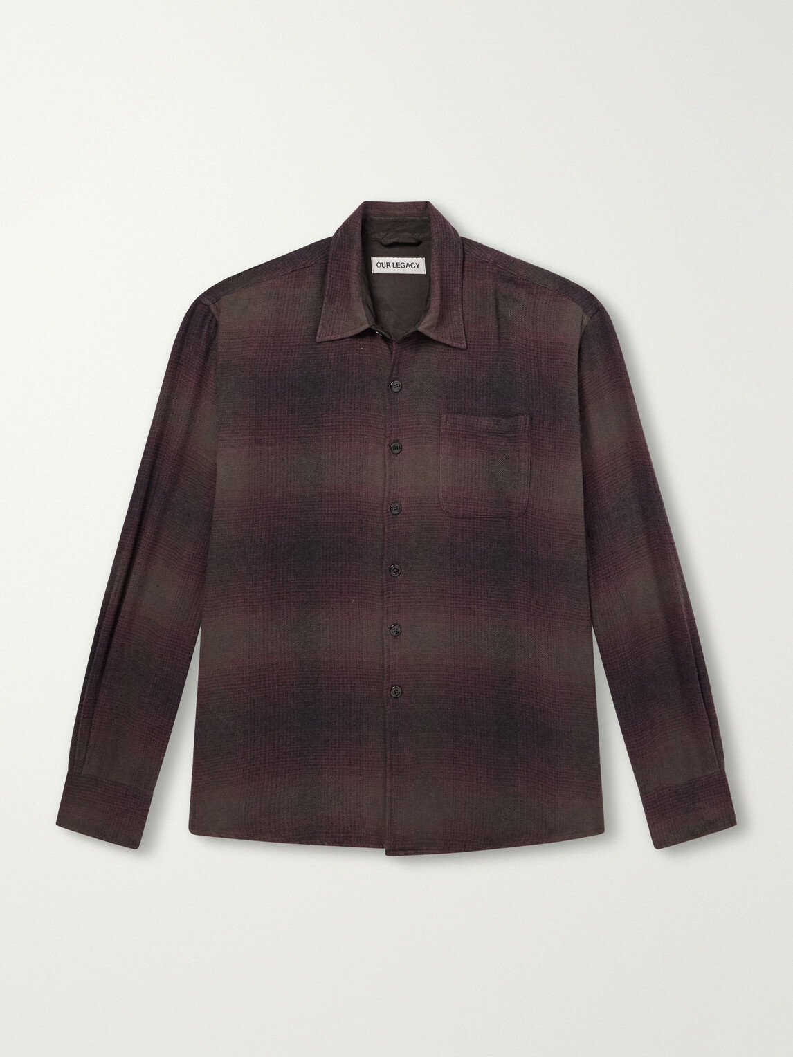 Our Legacy - Above Checked Cotton-Blend Flannel Shirt - Brown