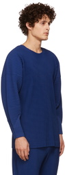 Homme Plissé Issey Miyake Blue Monthly Colors December Long Sleeve T-Shirt