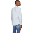 Z Zegna Blue Milano Cotton and Linen Shirt