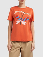 WEEKEND MAX MARA Nervi Printed Cotton Jersey T-shirt