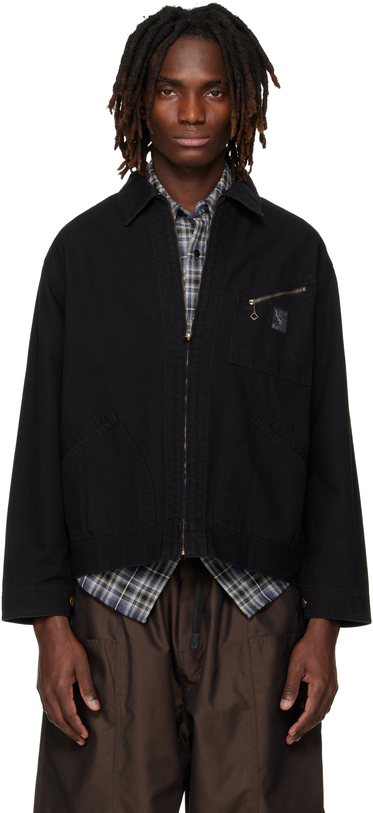 South2 West8 Black Work Jacket South2 West8