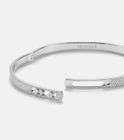 Messika Move Noa 18kt white gold bangle with diamonds