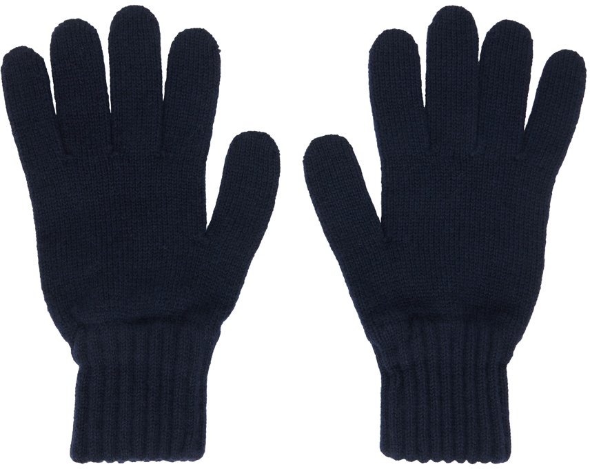 Photo: Drake's Navy Lambswool Gloves