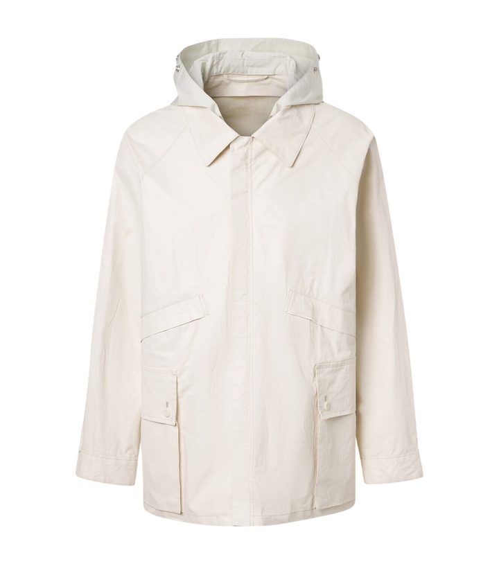 Photo: Lemaire Hooded coated linen-blend raincoat