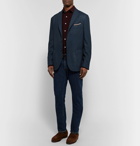 Boglioli - Navy K-Jacket Slim-Fit Garment-Dyed Felted Wool Blazer - Men - Blue