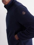 Moncler - Logo-Appliquéd Zip-Up Fleece Jacket - Blue