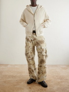 Cherry Los Angeles - Distressed Cotton-Fleece Zip-Up Hoodies - Neutrals