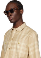 Burberry Brown Rectangular Sunglasses