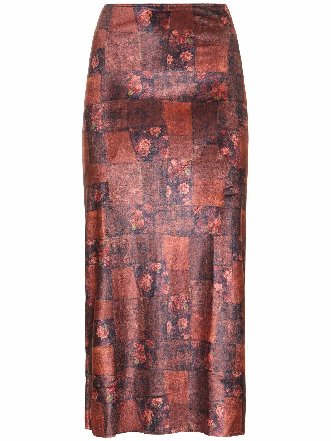 WEWOREWHAT Printed Stretch Jersey Maxi Skirt