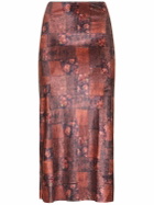 WEWOREWHAT Printed Stretch Jersey Maxi Skirt
