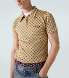 Miu Miu Checked silk piqué polo shirt