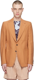 Dries Van Noten Tan Slim-Fit Blazer