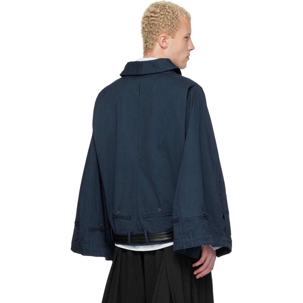 HODAKOVA Navy Double Breasted Upd Jacket