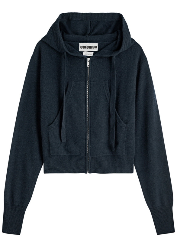 Photo: Crush Cashmere Rio Hooded Cashmere Sweatshirt Navy