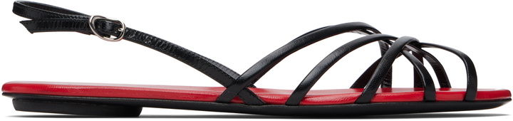 Photo: Proenza Schouler Black & Red Uma Slingback Sandals