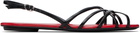 Proenza Schouler Black & Red Uma Slingback Sandals