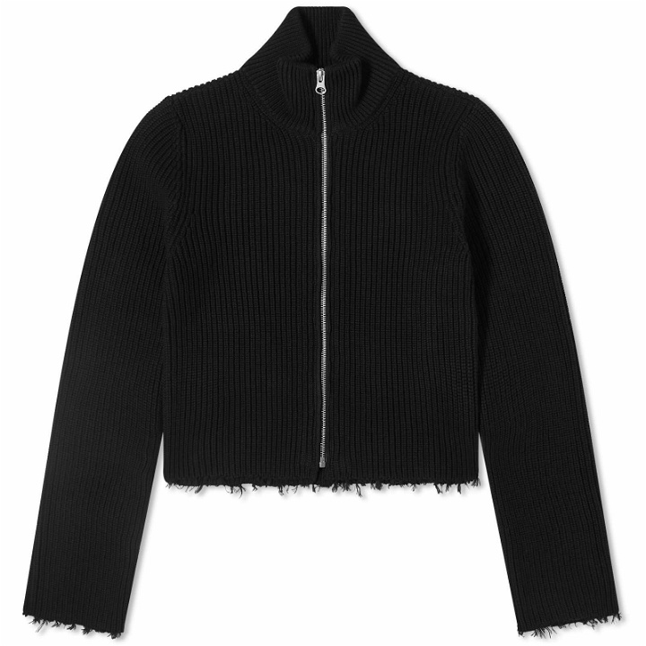 Photo: MM6 Maison Margiela Women's Short Knitted Jacket in Black