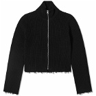 MM6 Maison Margiela Women's Short Knitted Jacket in Black