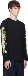 Simone Rocha Black Rose Bouquet Long Sleeve T-shirt