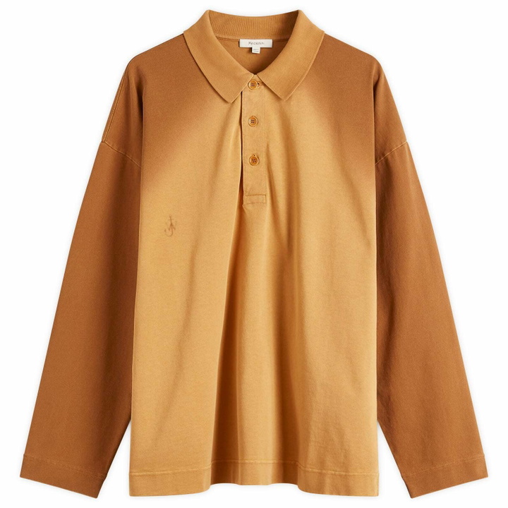 Photo: JW Anderson Men's Long Sleeve Rugby Polo in Tobacco