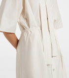 Lemaire Tie-neck cotton and silk shirt dress