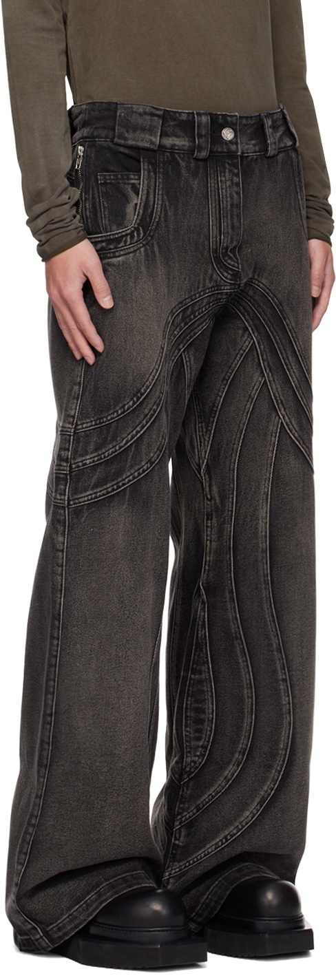NO/FAITH STUDIOS Black Wave Jeans