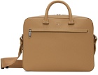 BOSS Beige Ray Faux-Leather Briefcase