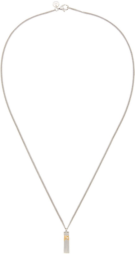 Photo: Tom Wood Silver & Gold Mined Cube Pendant Necklace