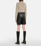 Deveaux New York - Brooke faux leather shorts