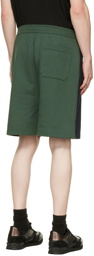 Valentino Navy & Green 'VLTN' Shorts