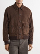 Valstar - Colin Suede Bomber Jacket - Brown