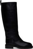 Rabanne Black Smooth Leather Tall Boots